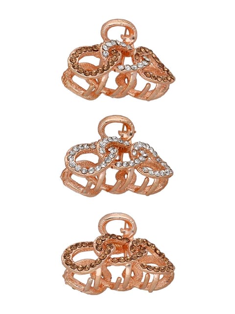 Fancy Butterfly Clip in Rose Gold finish - CNB35506