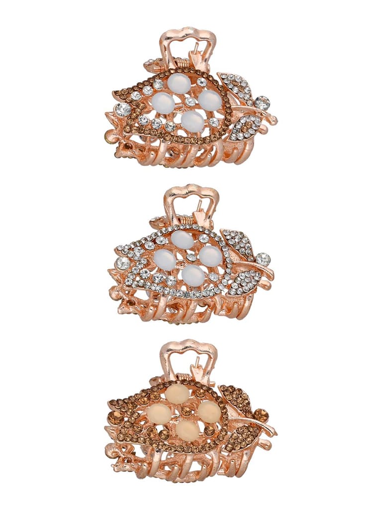 Fancy Butterfly Clip in Rose Gold finish - CNB35509