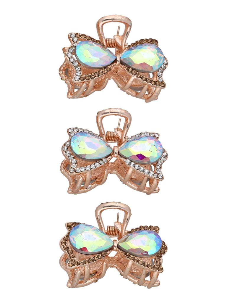 Fancy Butterfly Clip in Rose Gold finish - CNB35516