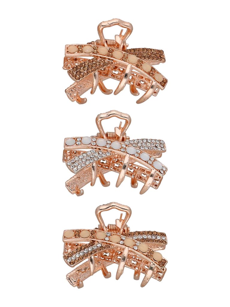 Fancy Butterfly Clip in Rose Gold finish - CNB35522