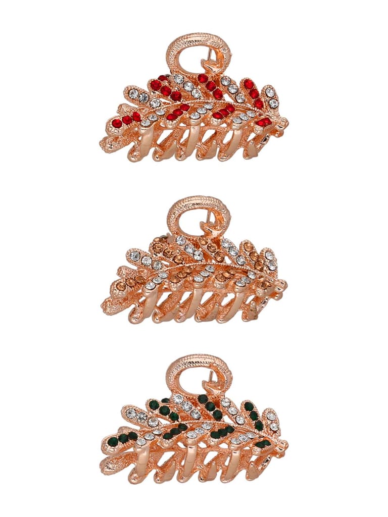 Fancy Butterfly Clip in Rose Gold finish - CNB35488