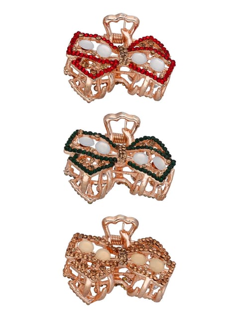 Fancy Butterfly Clip in Rose Gold finish - CNB35504
