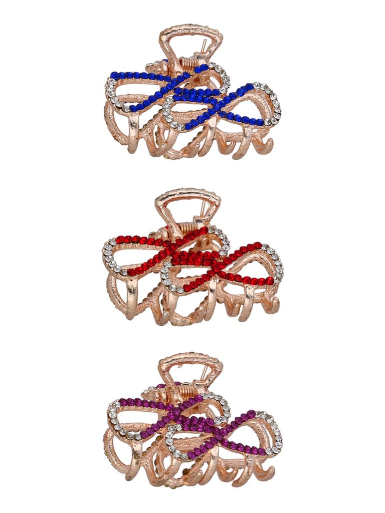 Fancy Butterfly Clip in Rose Gold finish - CNB35498