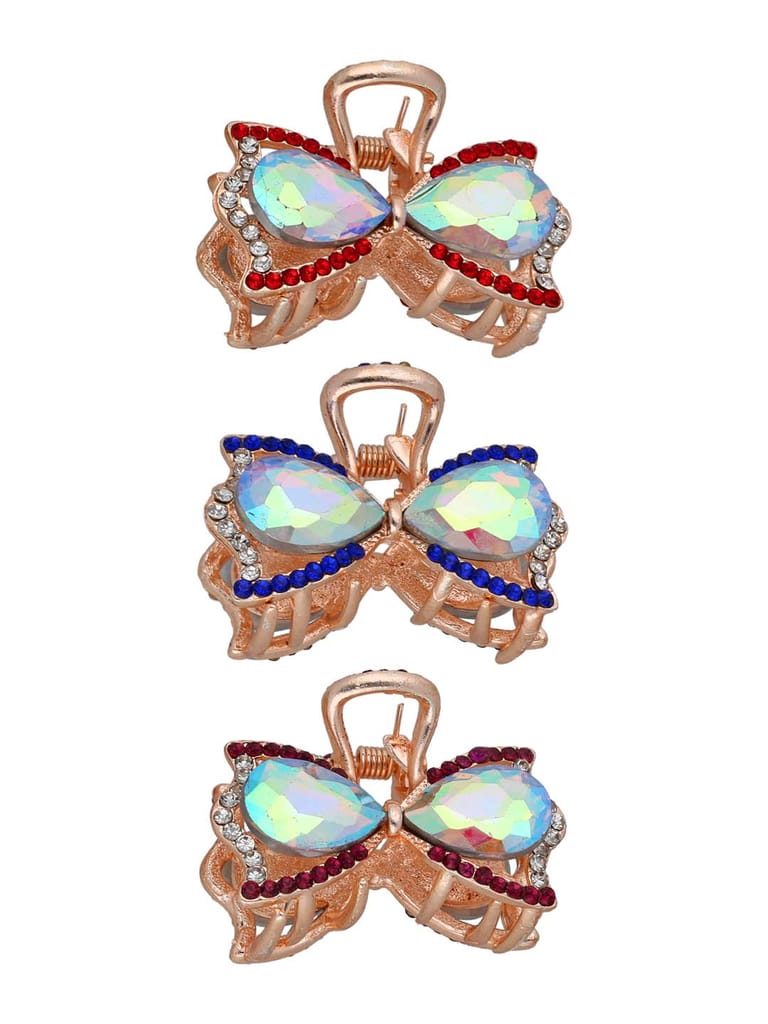 Fancy Butterfly Clip in Rose Gold finish - CNB35517