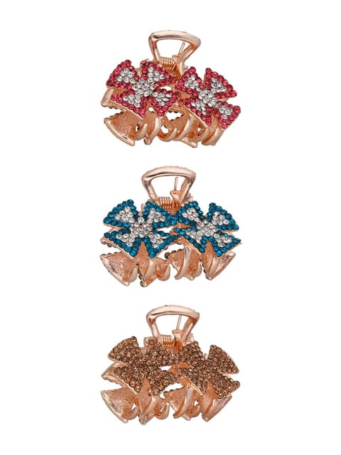 Fancy Butterfly Clip in Rose Gold finish - CNB35528