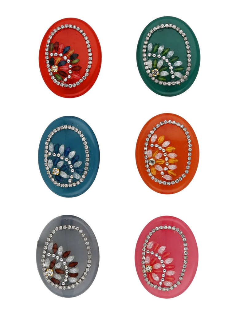 Traditional Saree Pins in Rhodium finish - CNB35867