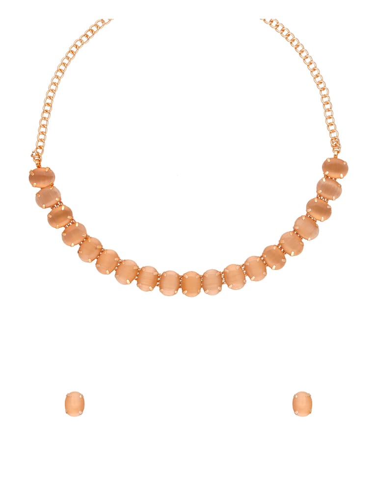 Western Necklace Set in Rose Gold finish - CNB34994