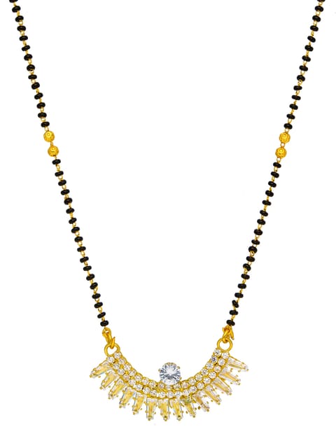 Traditional Single Line Mangalsutra in Gold finish - CNB35058