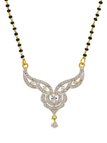 AD / CZ Single Line Mangalsutra in Two Tone finish - CNB35072