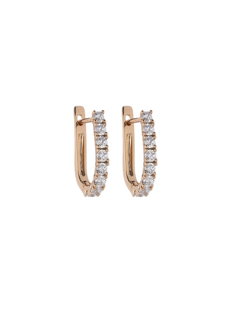 AD / CZ Bali type Earrings in Gold finish - CNB19251