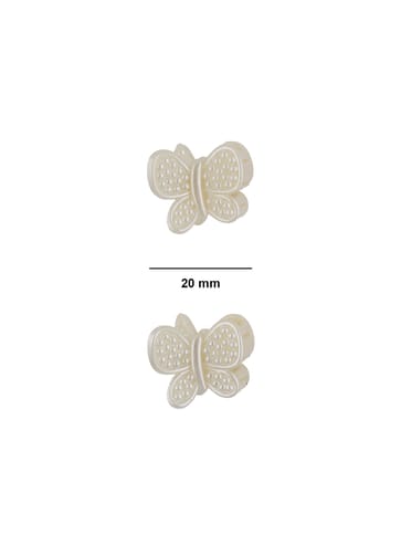 Fancy Butterfly Clip in White color - CNB37523