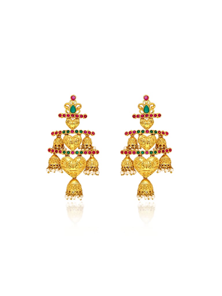 Antique Jhumka Earrings in Gold finish - ABN152