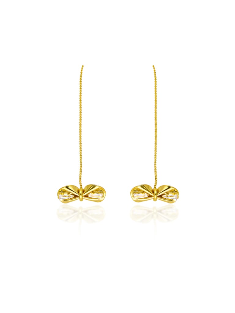 Western Long Earrings in Gold finish - CNB37230