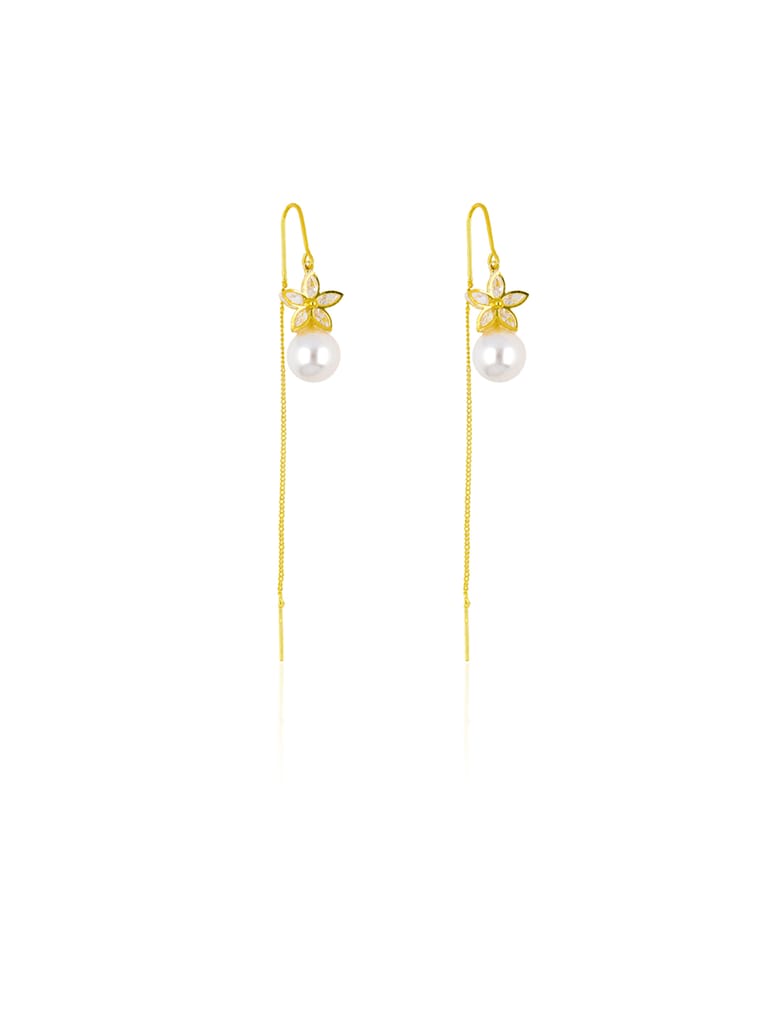 Western Long Earrings in Gold finish - CNB37231
