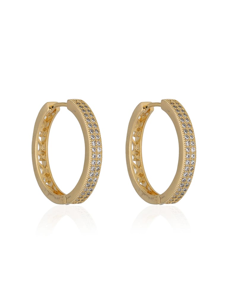 AD / CZ Bali / Hoops in Gold finish - CNB36571
