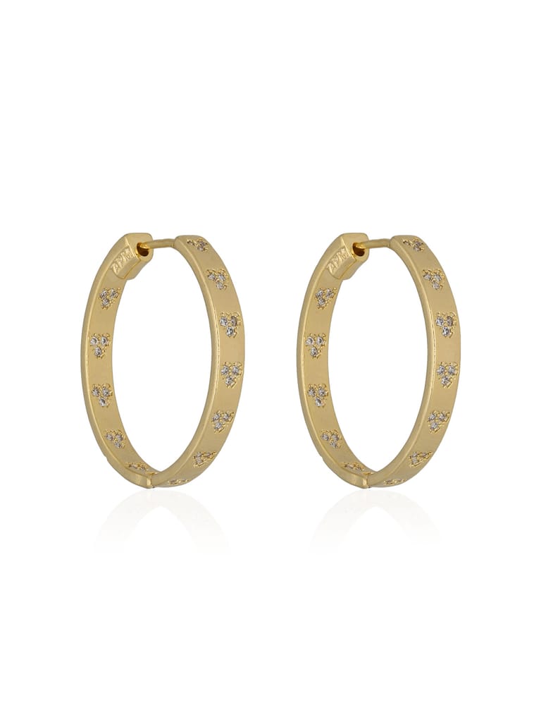AD / CZ Bali / Hoops in Gold finish - CNB36575