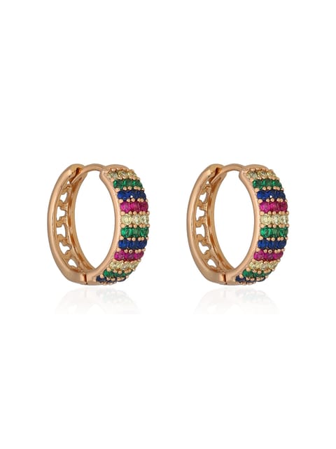 AD / CZ Bali / Hoops in Gold finish - CNB36639