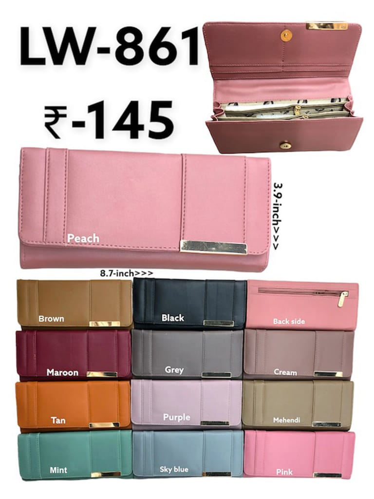 Ladies Wallet in Assorted color - LW-861