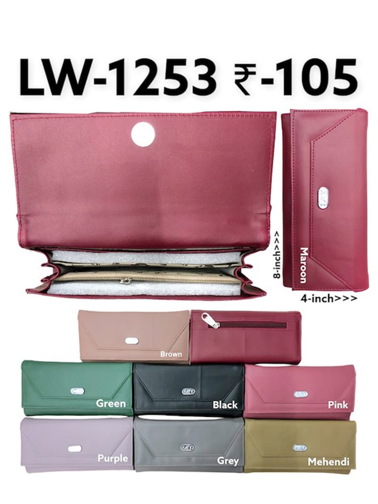 Ladies Wallet in Assorted color - LW-1253