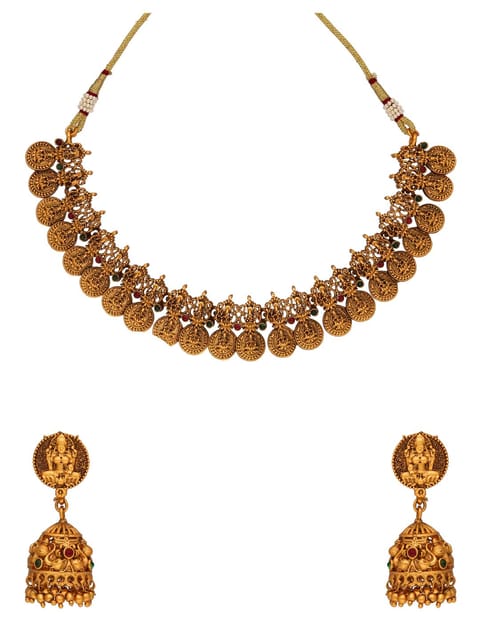 Temple Necklace Set in Gold finish - RNK22