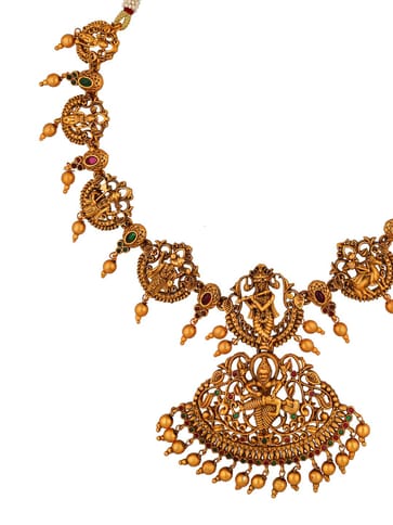 Temple Necklace Set in Gold finish - RNK26