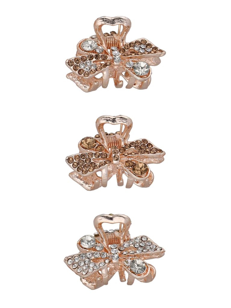 Fancy Butterfly Clip in Rose Gold finish - CNB37159