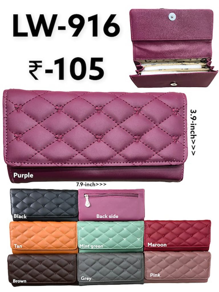Ladies Wallet in Assorted color - LW-916