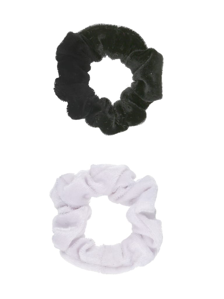 Plain Scrunchies in Black & White color - BHE4993