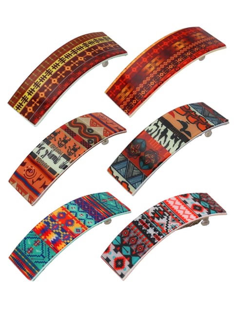 Printed Hair Clip in Assorted color - KIN58A