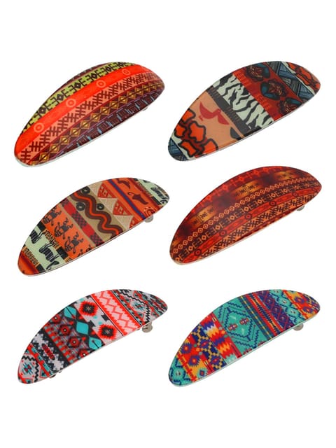 Printed Hair Clip in Assorted color - KIN58B