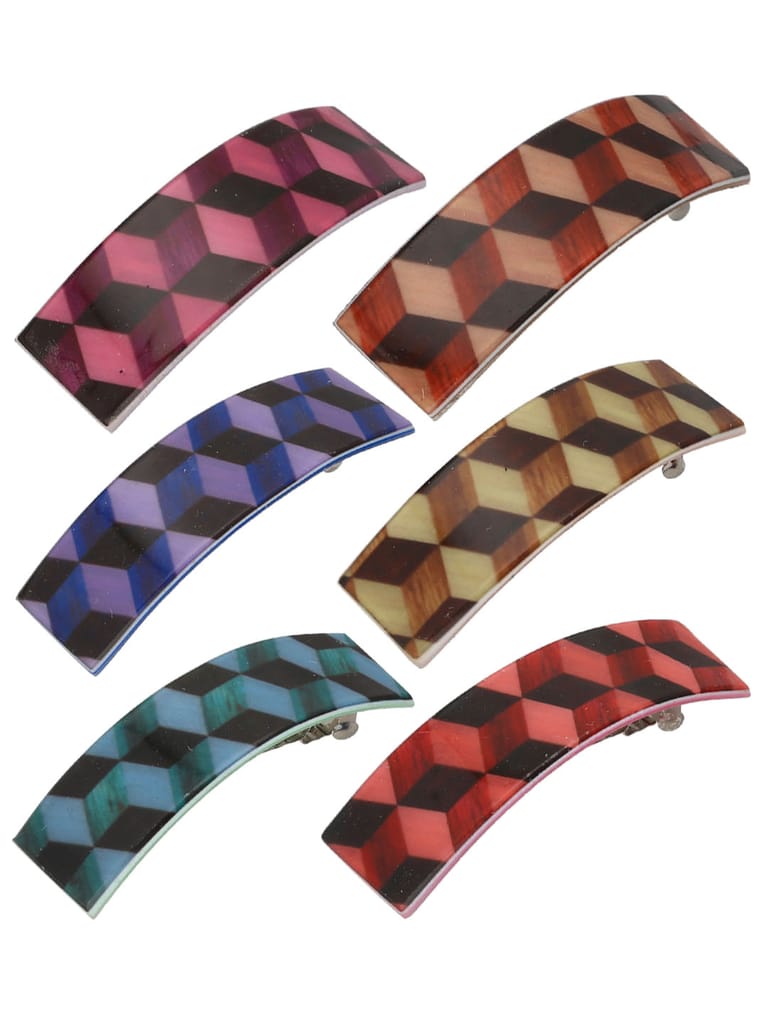 Printed Hair Clip in Assorted color - KIN55A
