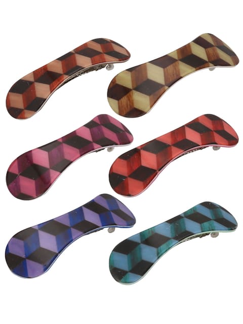 Printed Hair Clip in Assorted color - KIN55D