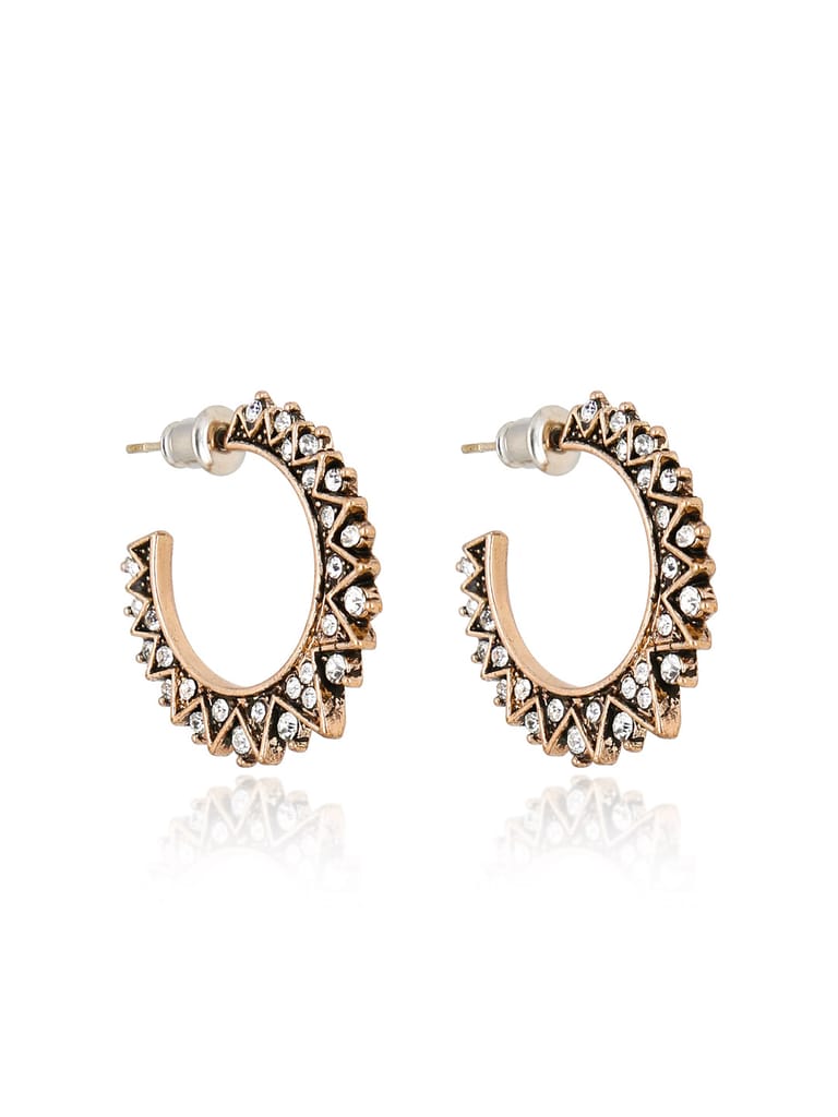 Bali / Hoops in Oxidised Gold finish - CNB36548