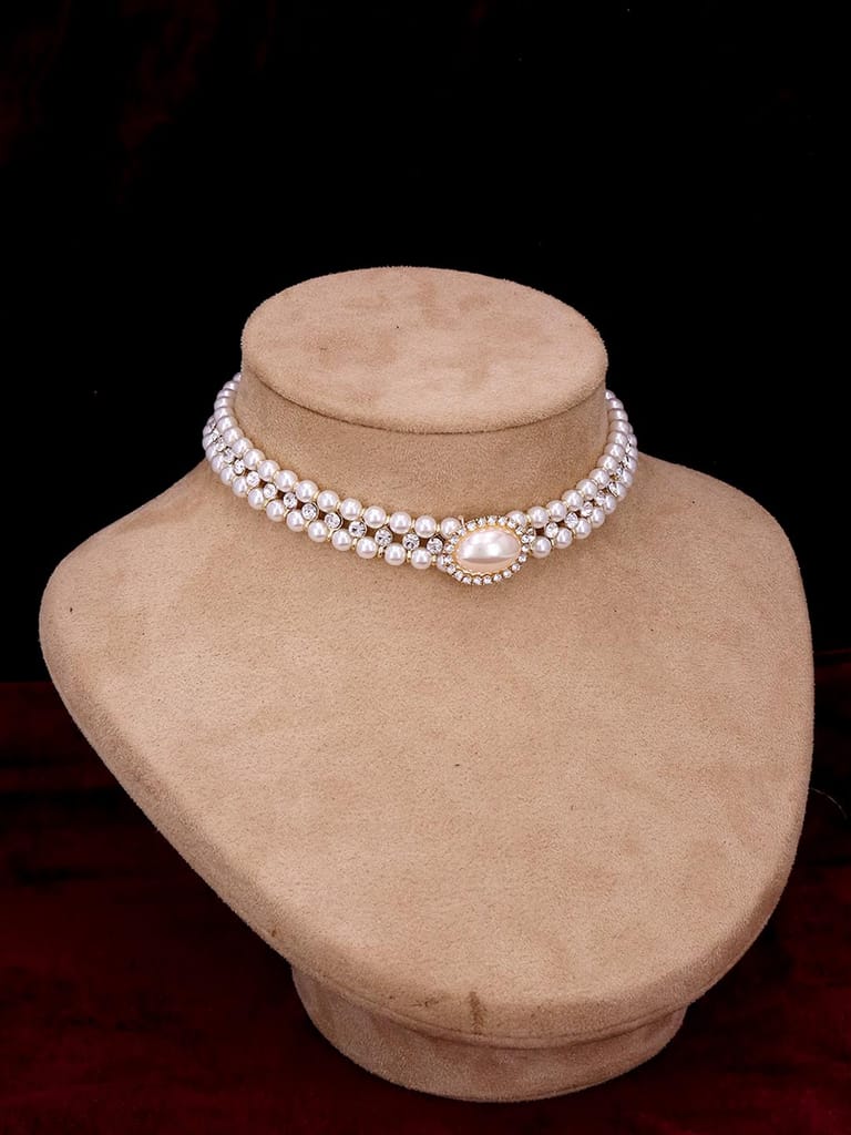 Pearls Choker Necklace in Gold finish - CNB37808