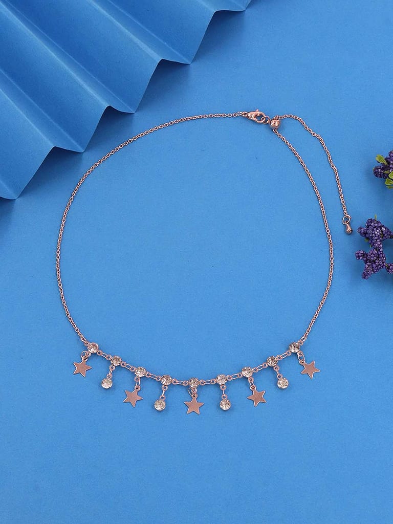 Western Necklace in Rose Gold finish - CNB37838