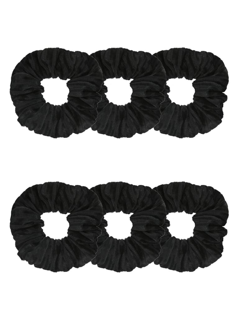 Plain Scrunchies in Black color - BHE5118