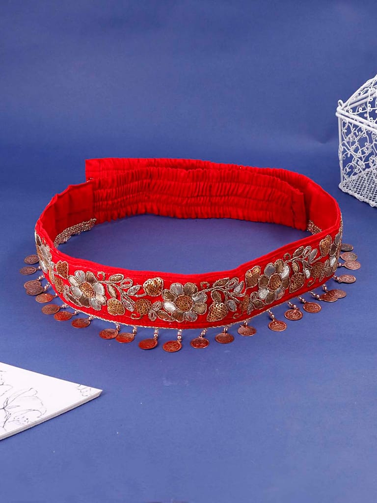 Traditional Waist Belt in Red color - CNB38008