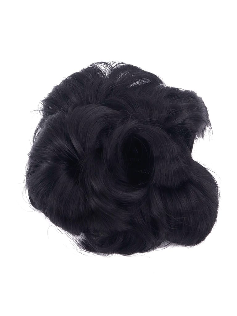 Plain Hair Clip in Black color and Rhodium finish - Y-29A