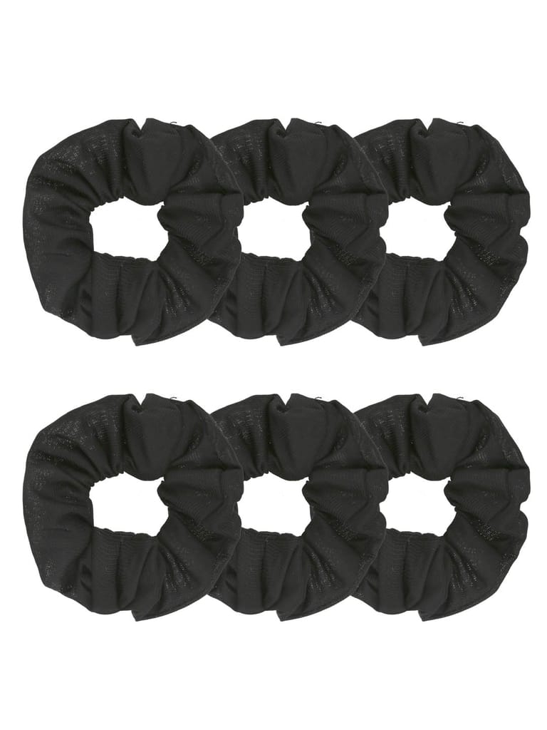 Plain Scrunchies in Black color - BHE1004
