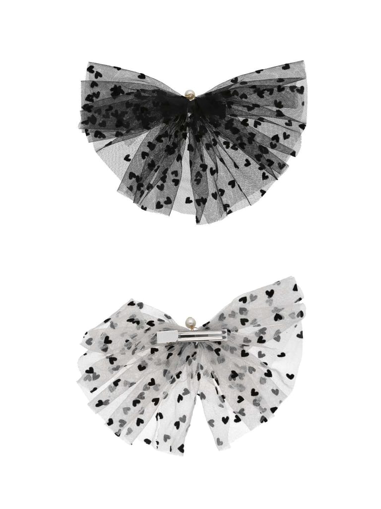 Fancy Hair Clip in Black & White color - CNB37707