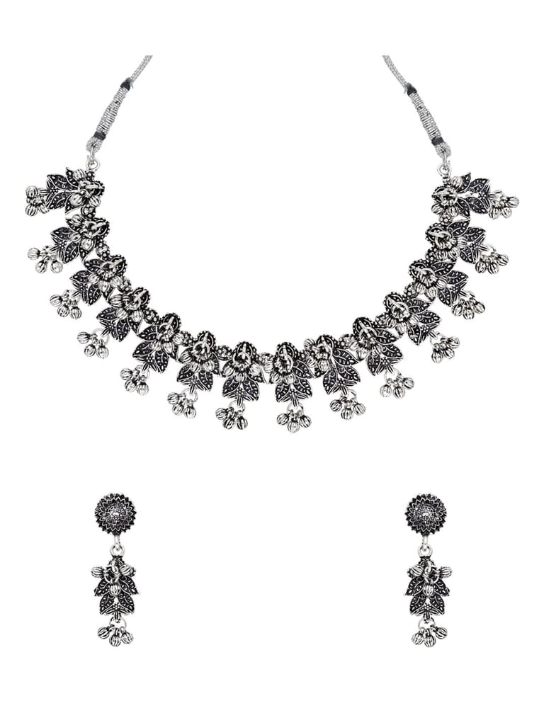 Necklace Set in Oxidised Silver finish - SWJ866