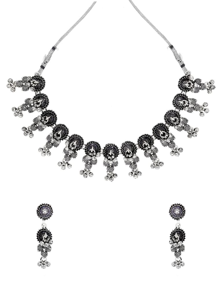 Necklace Set in Oxidised Silver finish - SWJ867