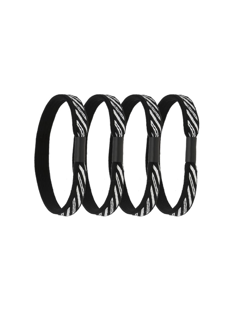Printed Rubber Bands in Black & White color - DIV10512