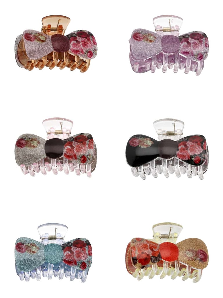 Printed Butterfly Clip in Assorted color - CNB38230