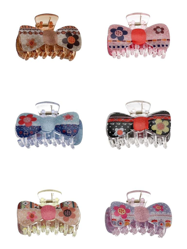 Printed Butterfly Clip in Assorted color - CNB38235