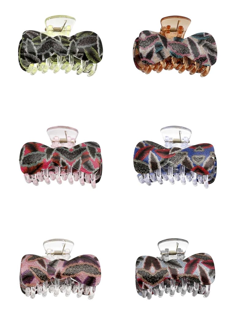 Printed Butterfly Clip in Assorted color - CNB38236