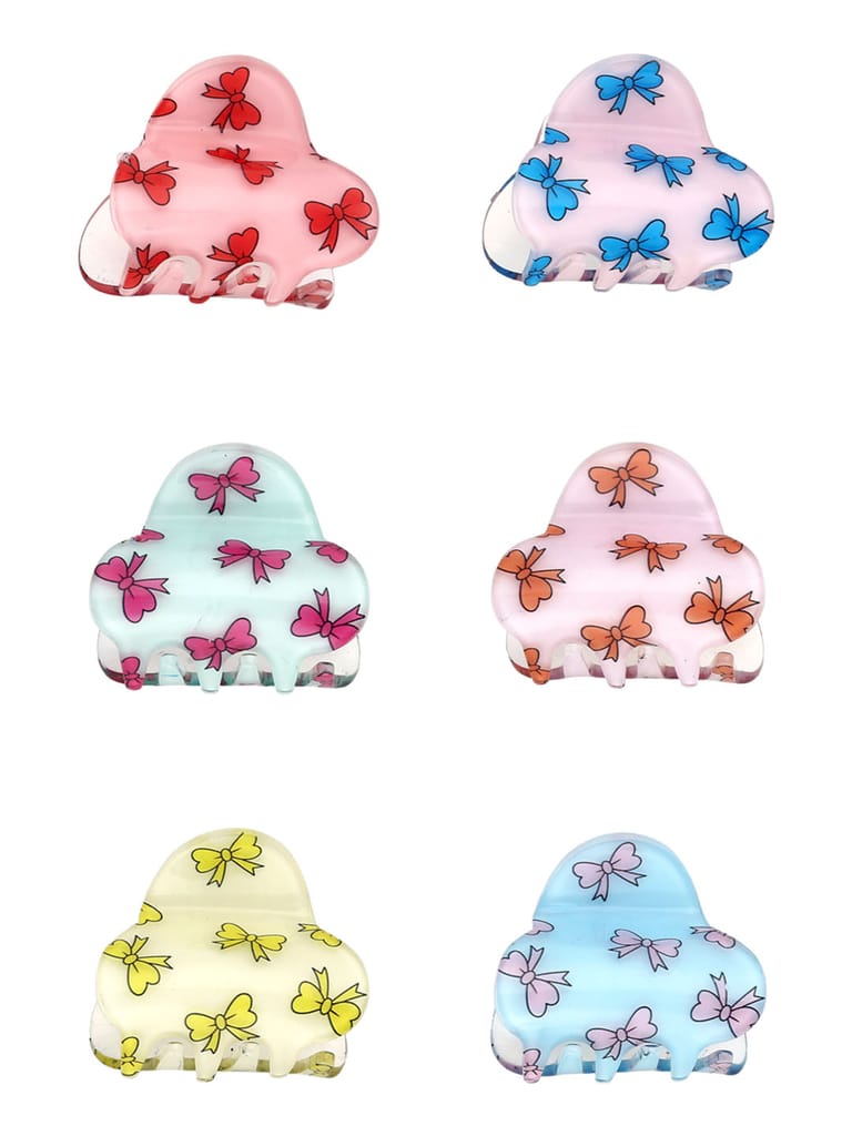 Printed Butterfly Clip in Assorted color - CNB38270