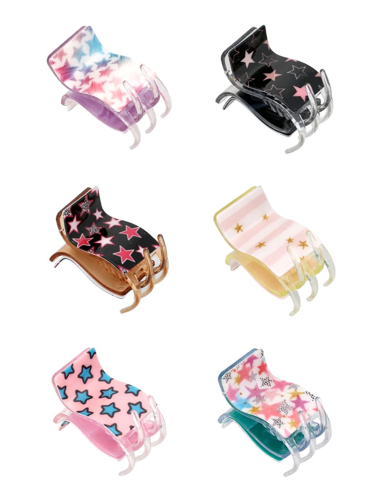 Printed Butterfly Clip in Assorted color - CNB38279