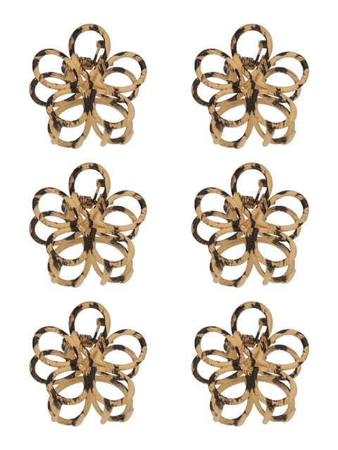 Printed Butterfly Clip in Brown color - CNB37113