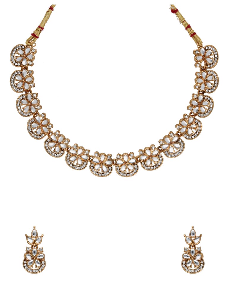 Traditional Necklace Set in Gold finish - KOT127
